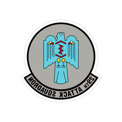 29 Attack Squadron ACC (U.S. Air Force) REVERSE PRINT Transparent STICKER-4" × 4"-The Sticker Space