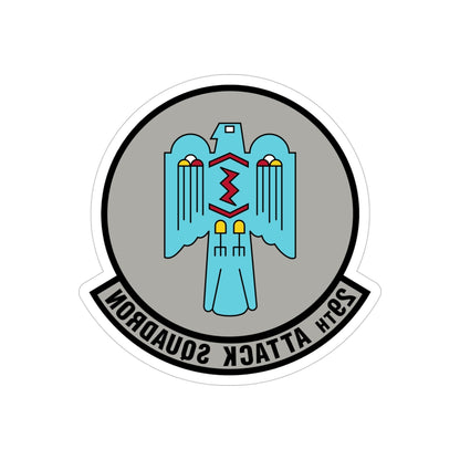 29 Attack Squadron ACC (U.S. Air Force) REVERSE PRINT Transparent STICKER-5" × 5"-The Sticker Space