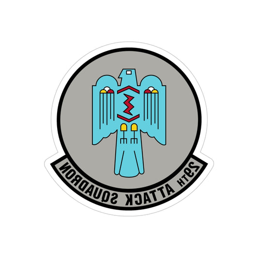 29 Attack Squadron ACC (U.S. Air Force) REVERSE PRINT Transparent STICKER-6" × 6"-The Sticker Space