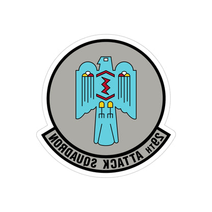 29 Attack Squadron ACC (U.S. Air Force) REVERSE PRINT Transparent STICKER-6" × 6"-The Sticker Space