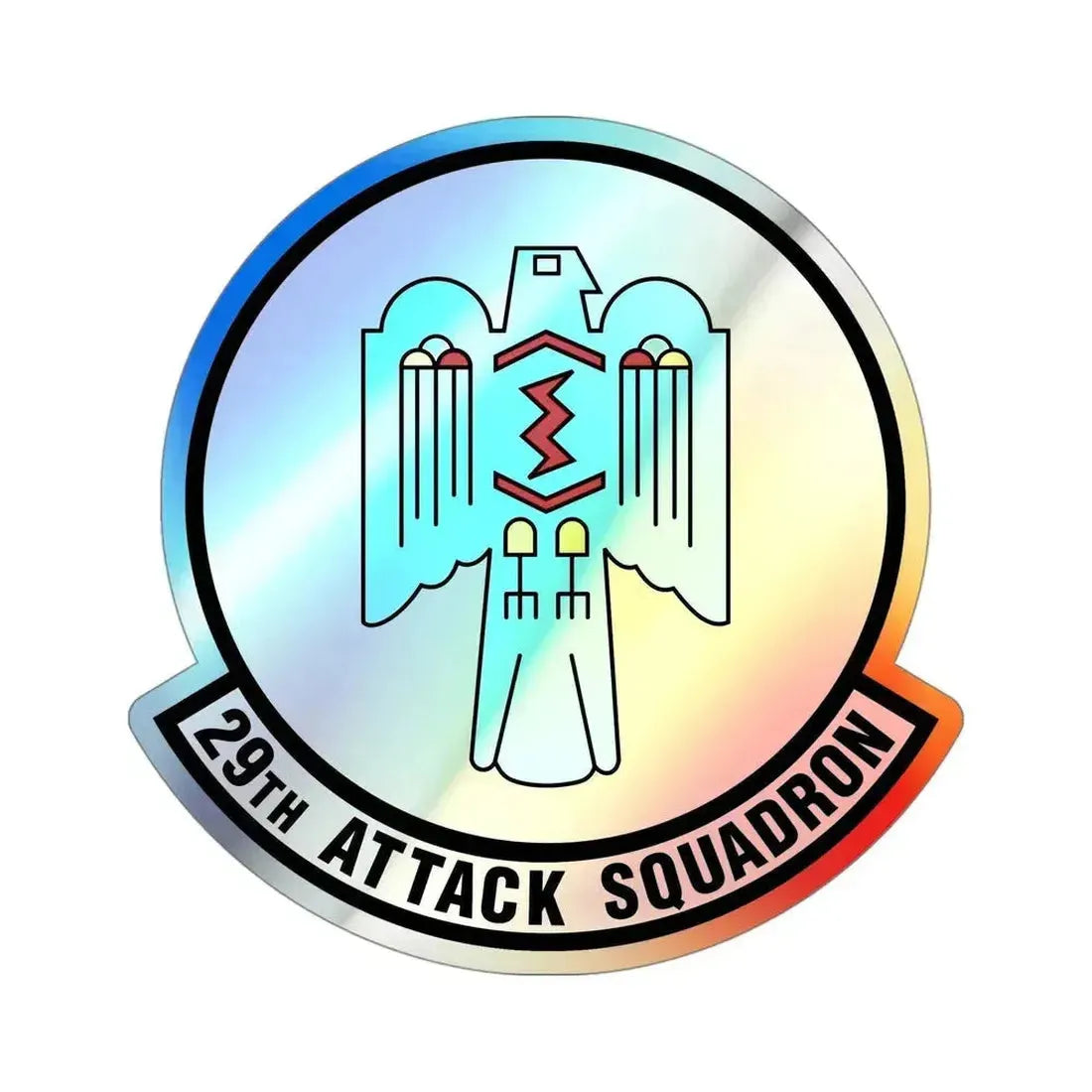 29 Attack Squadron ACC (U.S. Air Force) Holographic STICKER Die-Cut Vinyl Decal 4 Inch Holographic - The Sticker Space
