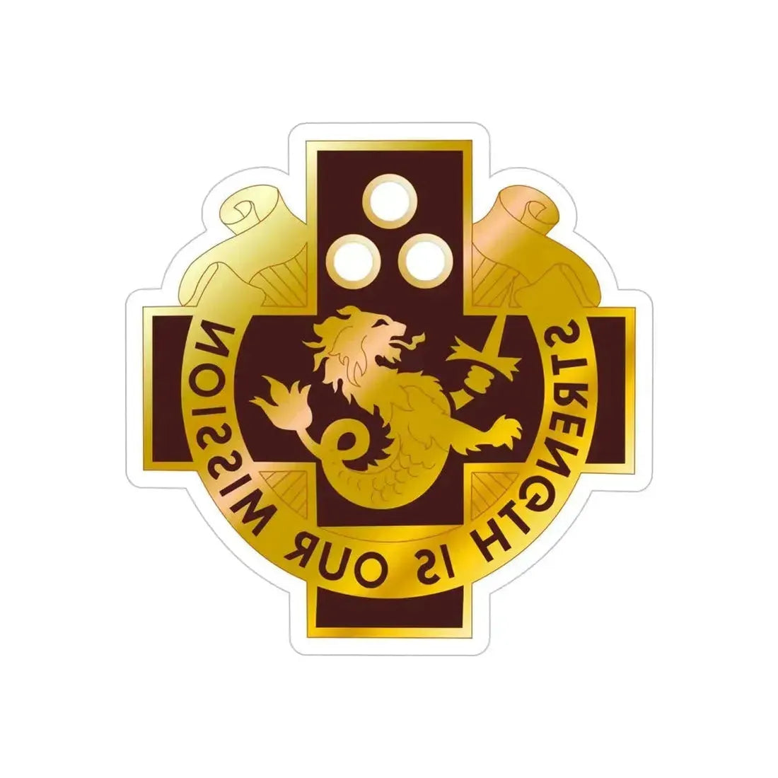 29 Surgical Hospital (U.S. Army) REVERSE PRINT Transparent Die-Cut STICKER 5 Inch Die-Cut Transparent - The Sticker Space