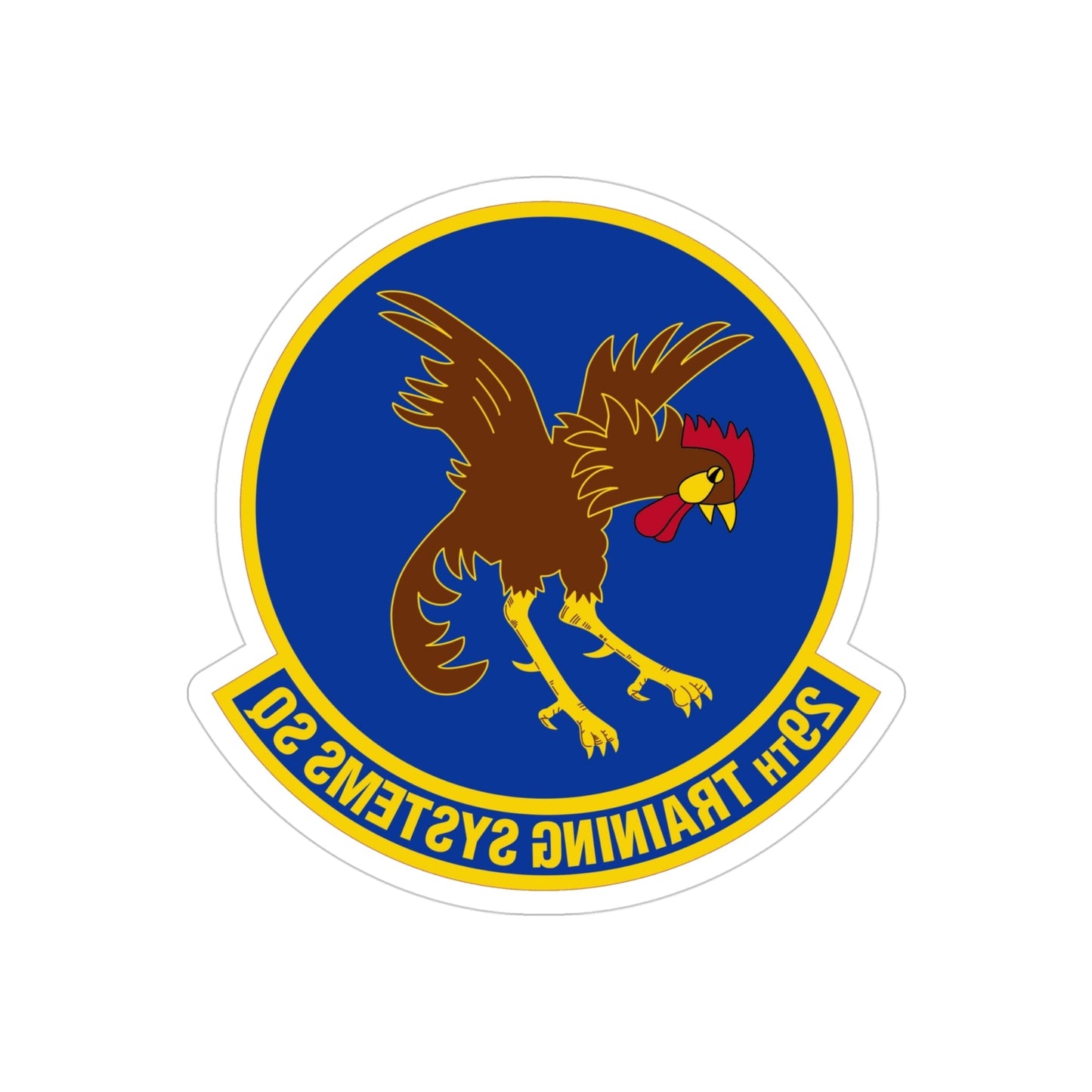 29 Training Systems Sq ACC (U.S. Air Force) REVERSE PRINT Transparent STICKER-4" × 4"-The Sticker Space