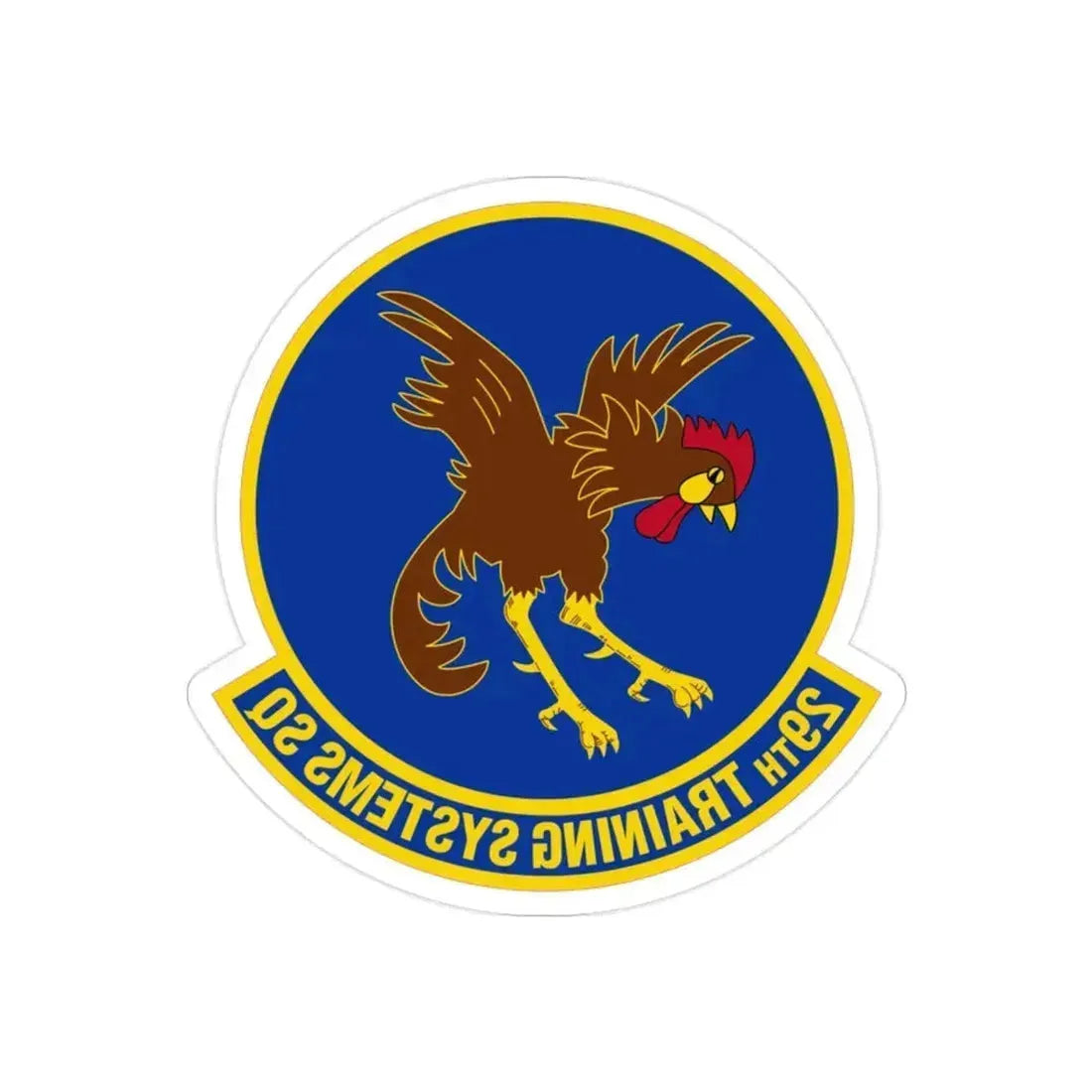 29 Training Systems Sq ACC (U.S. Air Force) REVERSE PRINT Transparent Die-Cut STICKER 2 Inch Die-Cut Transparent - The Sticker Space