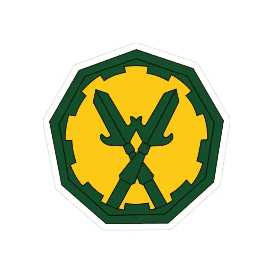 290 Military Police Brigade 2 (U.S. Army) REVERSE PRINT Transparent Die-Cut STICKER 2 Inch Die-Cut Transparent - The Sticker Space