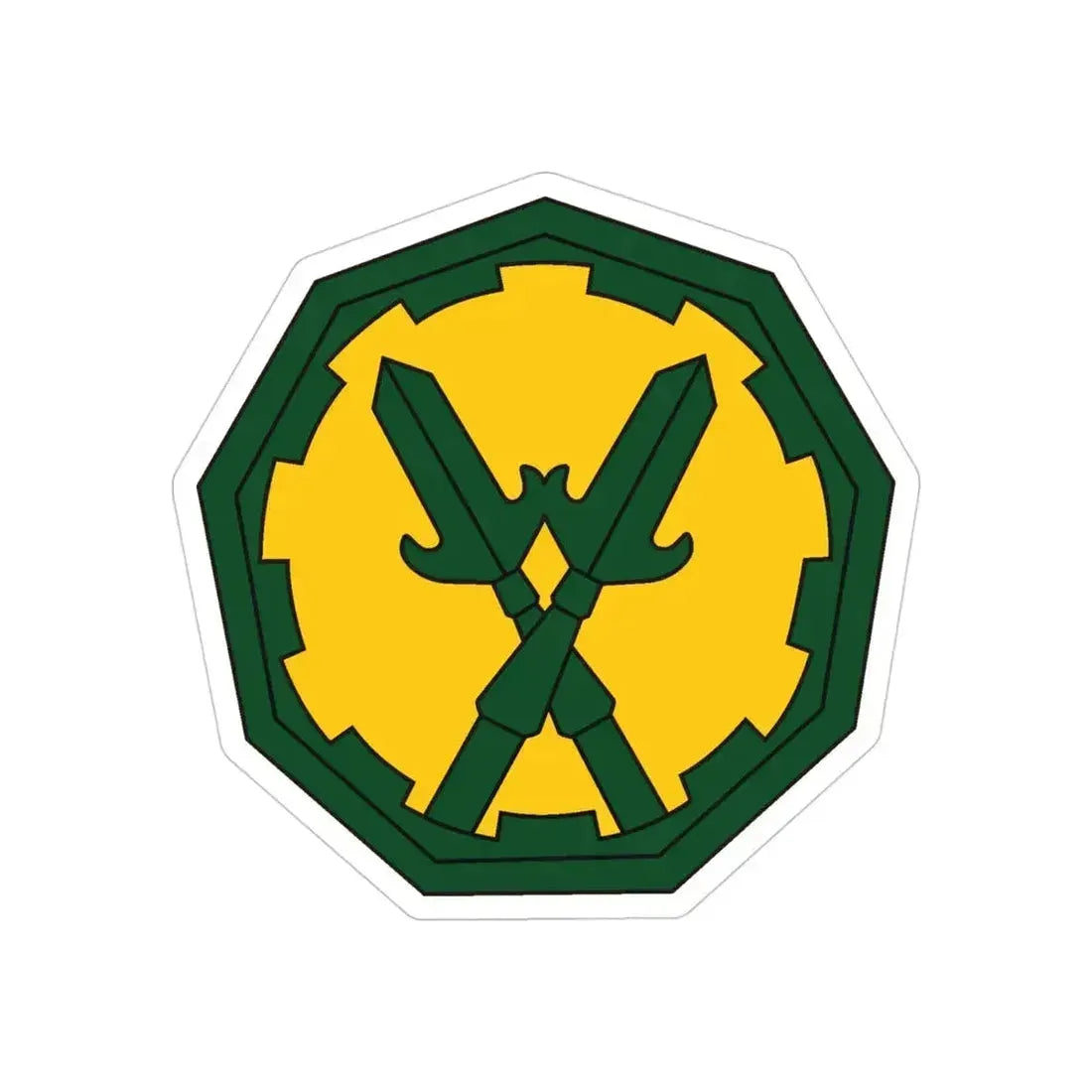290 Military Police Brigade 2 (U.S. Army) REVERSE PRINT Transparent Die-Cut STICKER 4 Inch Die-Cut Transparent - The Sticker Space
