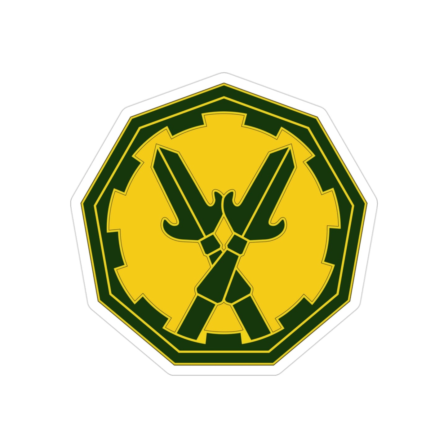 290 Military Police Brigade 3 (U.S. Army) REVERSE PRINT Transparent STICKER-3" × 3"-The Sticker Space