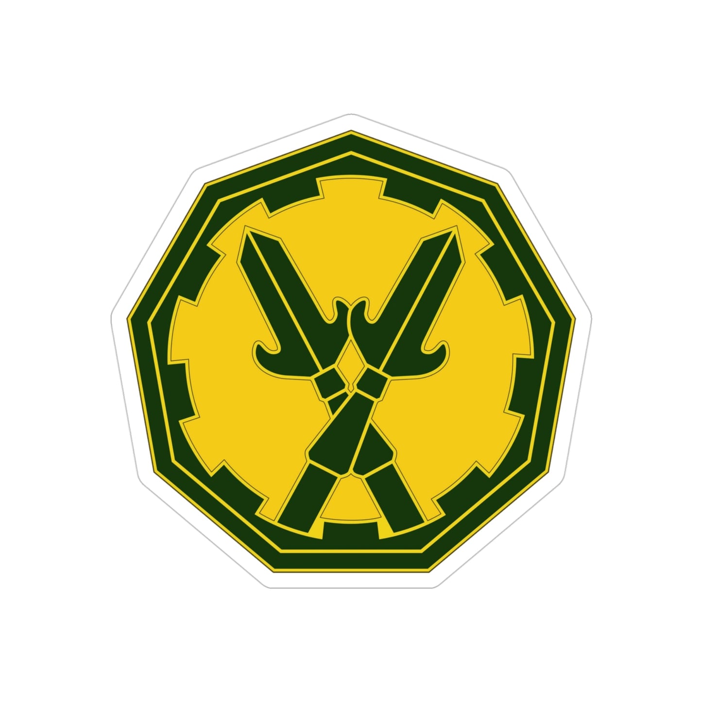 290 Military Police Brigade 3 (U.S. Army) REVERSE PRINT Transparent STICKER-4" × 4"-The Sticker Space