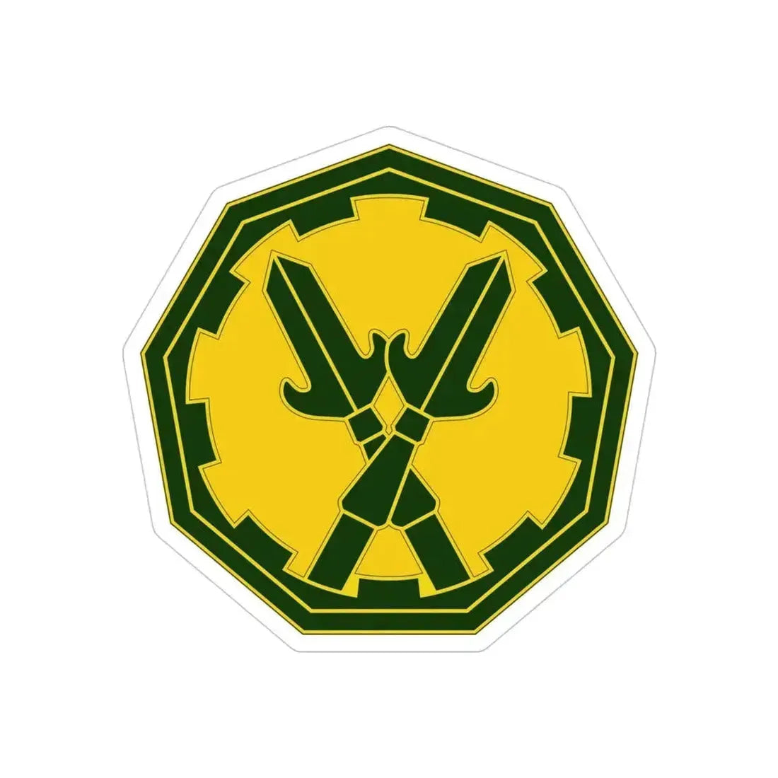 290 Military Police Brigade 3 (U.S. Army) REVERSE PRINT Transparent Die-Cut STICKER 4 Inch Die-Cut Transparent - The Sticker Space