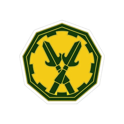 290 Military Police Brigade 3 (U.S. Army) REVERSE PRINT Transparent Die-Cut STICKER 4 Inch Die-Cut Transparent - The Sticker Space