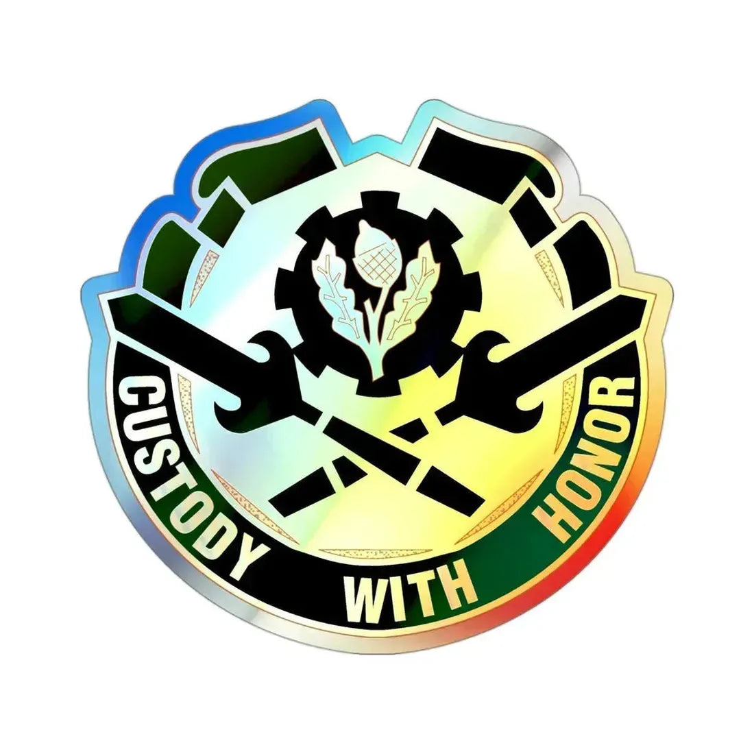 290 Military Police Brigade (U.S. Army) Holographic STICKER Die-Cut Vinyl Decal 3 Inch Holographic - The Sticker Space