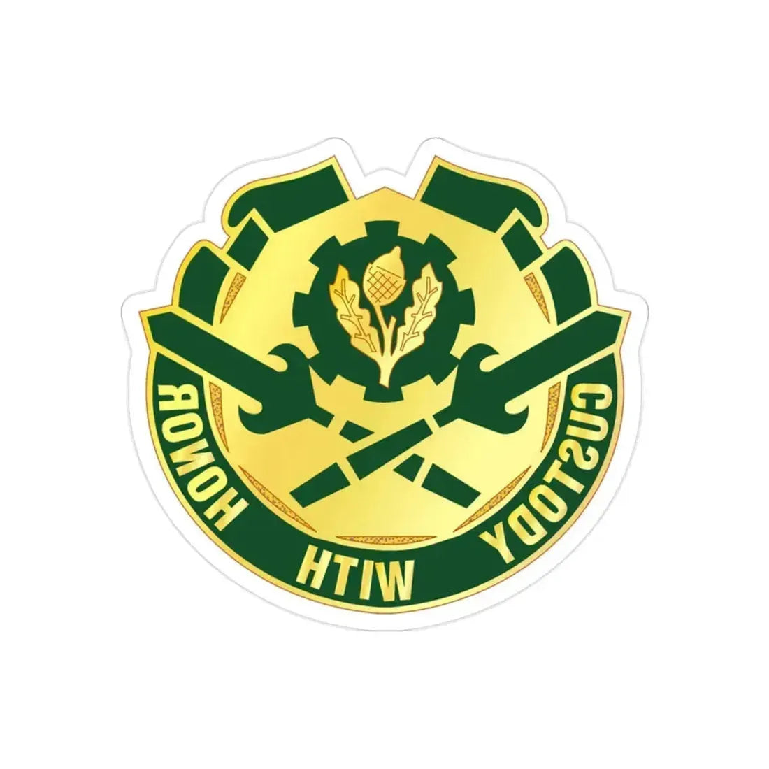 290 Military Police Brigade (U.S. Army) REVERSE PRINT Transparent Die-Cut STICKER 2 Inch Die-Cut Transparent - The Sticker Space