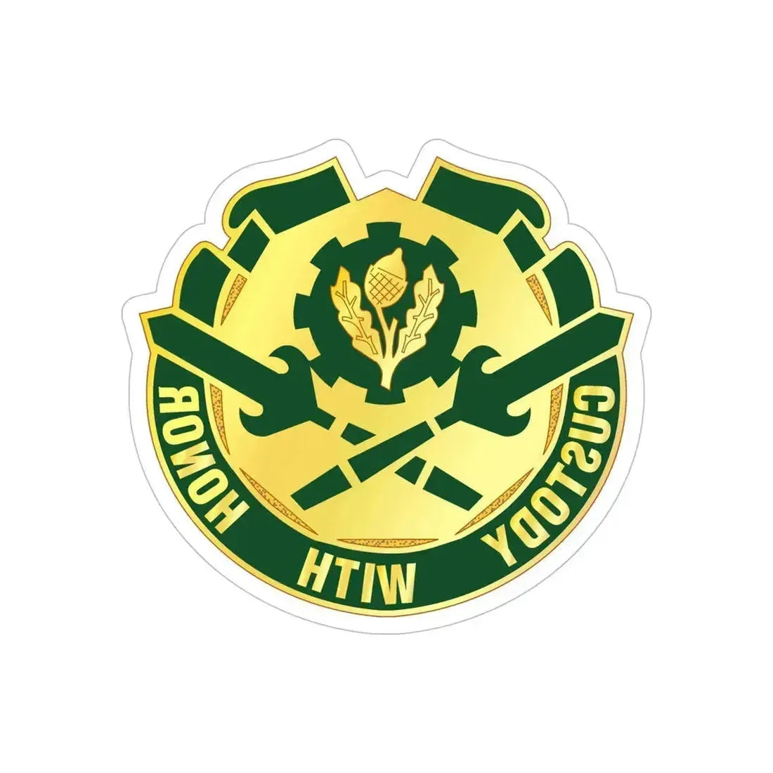290 Military Police Brigade (U.S. Army) REVERSE PRINT Transparent Die-Cut STICKER 6 Inch Die-Cut Transparent - The Sticker Space