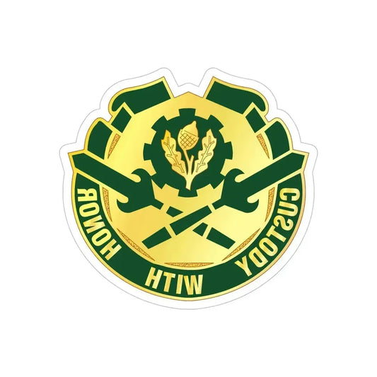 290 Military Police Brigade (U.S. Army) REVERSE PRINT Transparent Die-Cut STICKER 6 Inch Die-Cut Transparent - The Sticker Space