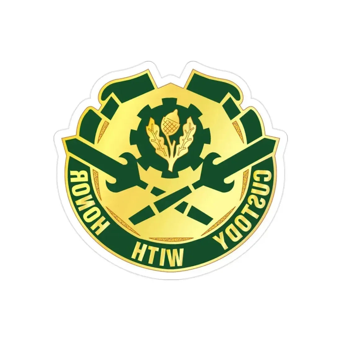 290 Military Police Brigade (U.S. Army) REVERSE PRINT Transparent Die-Cut STICKER - The Sticker Space