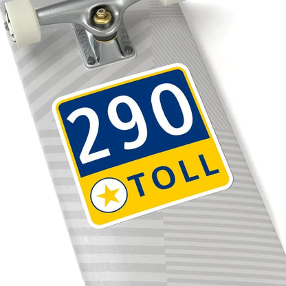 290 Toll Road free (Texas) (Road Sign) STICKER Vinyl Kiss-Cut Decal - The Sticker Space
