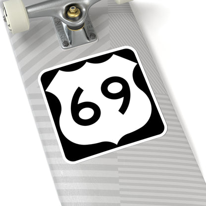 US 69 MN 1961 (Minnesota) (Road Sign) STICKER Vinyl Kiss-Cut Decal