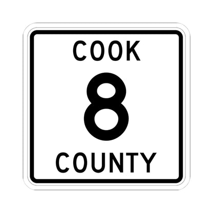 Cook County 8 MN (Minnesota) (Road Sign) STICKER Vinyl Kiss-Cut Decal