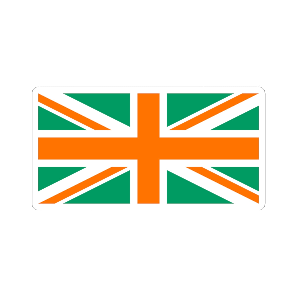 Hibernian Flag of the United Kingdom (United Kingdom) STICKER Vinyl Kiss-Cut Decal