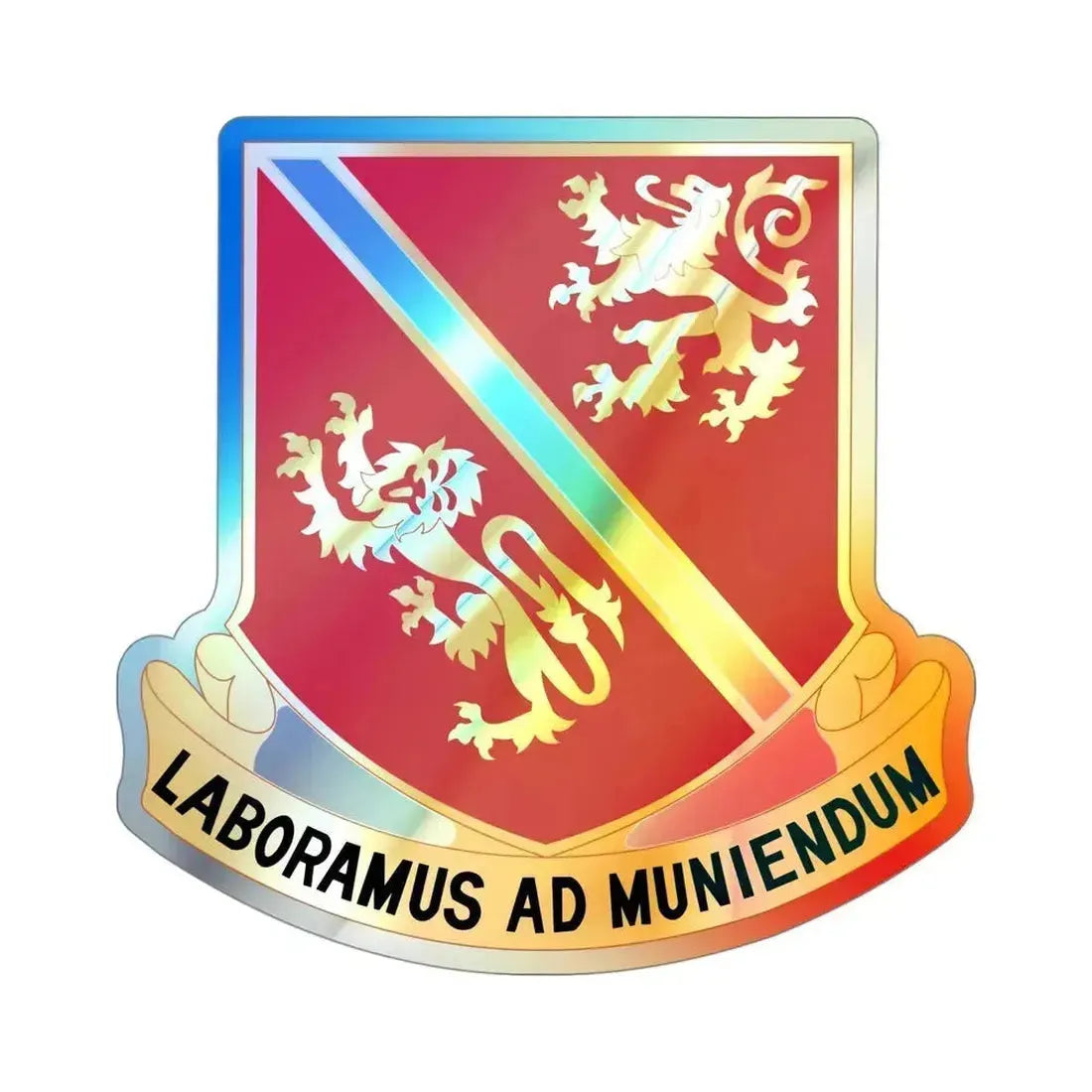 291 Engineer Battalion (U.S. Army) Holographic STICKER Die-Cut Vinyl Decal 4 Inch Holographic - The Sticker Space