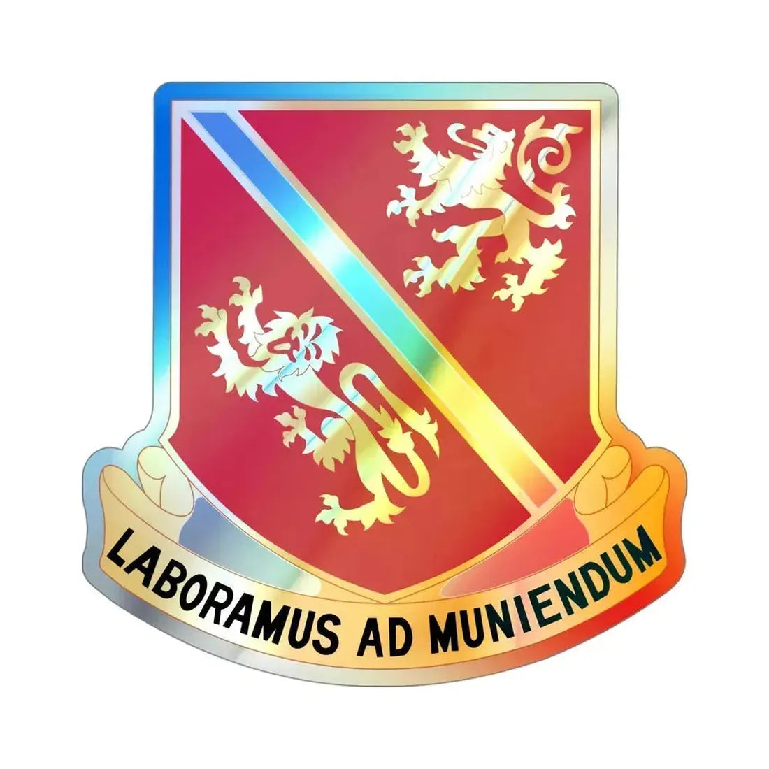 291 Engineer Battalion (U.S. Army) Holographic STICKER Die-Cut Vinyl Decal 4 Inch Holographic - The Sticker Space