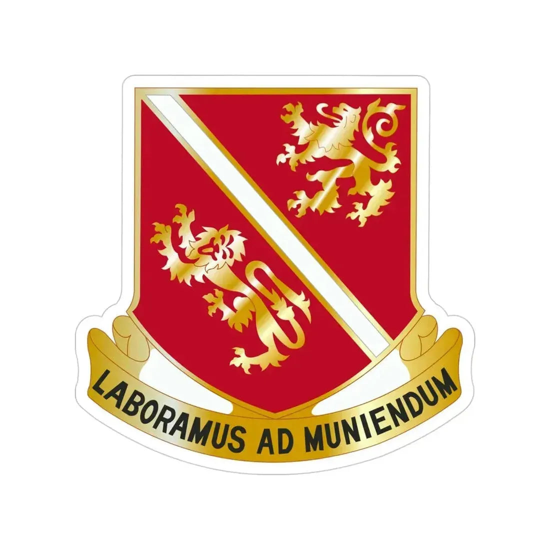 291 Engineer Battalion (U.S. Army) Transparent STICKER Die-Cut Vinyl Decal 4 Inch - The Sticker Space