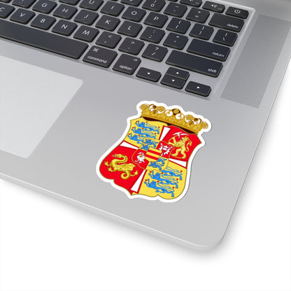 Armoiries Fréderic 1 du Danemark 1523-1533 (Denmark) (Coat of Arms) STICKER Vinyl Kiss-Cut Decal