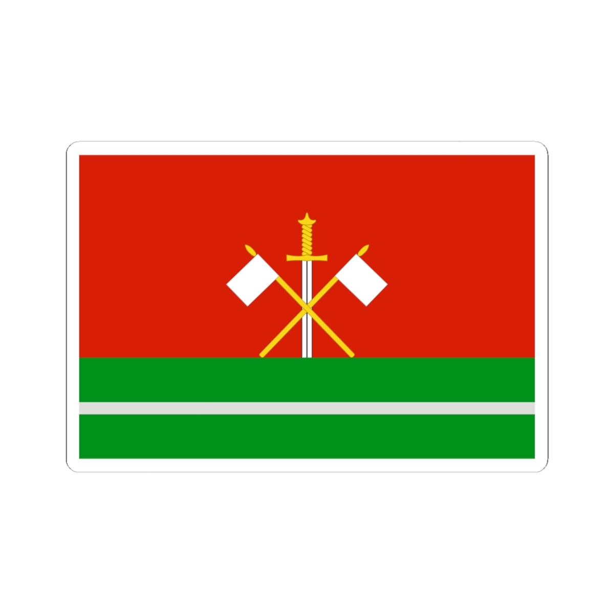 Flag of Monastyrschinsky rayon Smolensk oblast (Russia) STICKER Vinyl Kiss-Cut Decal