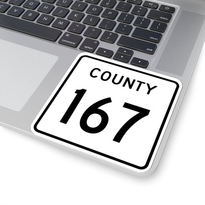 County 167 square (Minnesota) (Road Sign) STICKER Vinyl Kiss-Cut Decal