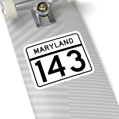 MD Route 143 (Maryland) (Road Sign) STICKER Vinyl Kiss-Cut Decal