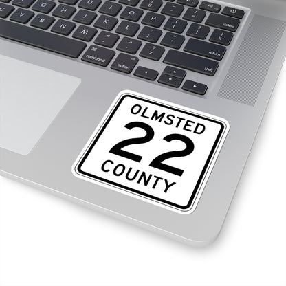 Olmsted County Route 22 (Minnesota) (Road Sign) STICKER Vinyl Kiss-Cut Decal