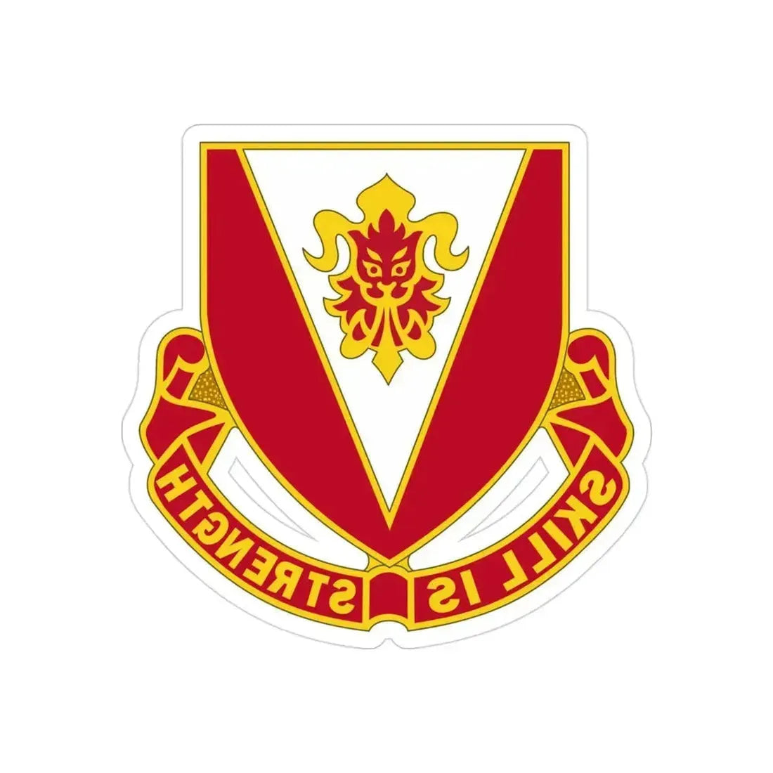 293 Engineer Battalion (U.S. Army) REVERSE PRINT Transparent Die-Cut STICKER 3 Inch Die-Cut Transparent - The Sticker Space