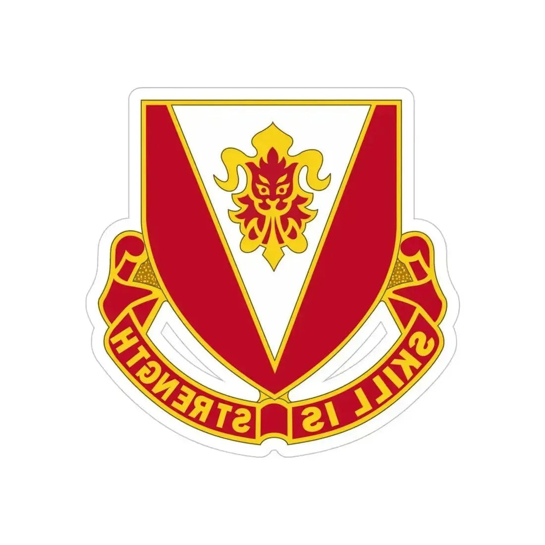 293 Engineer Battalion (U.S. Army) REVERSE PRINT Transparent Die-Cut STICKER 5 Inch Die-Cut Transparent - The Sticker Space