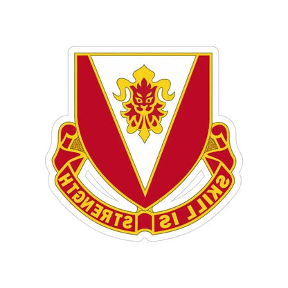 293 Engineer Battalion (U.S. Army) REVERSE PRINT Transparent Die-Cut STICKER - The Sticker Space