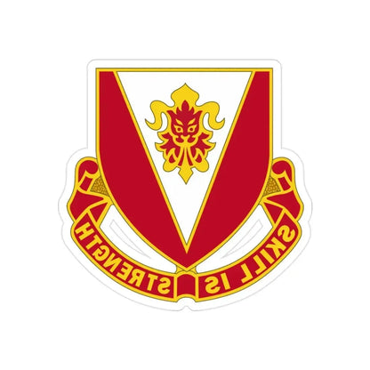 293 Engineer Battalion (U.S. Army) REVERSE PRINT Transparent Die-Cut STICKER - The Sticker Space