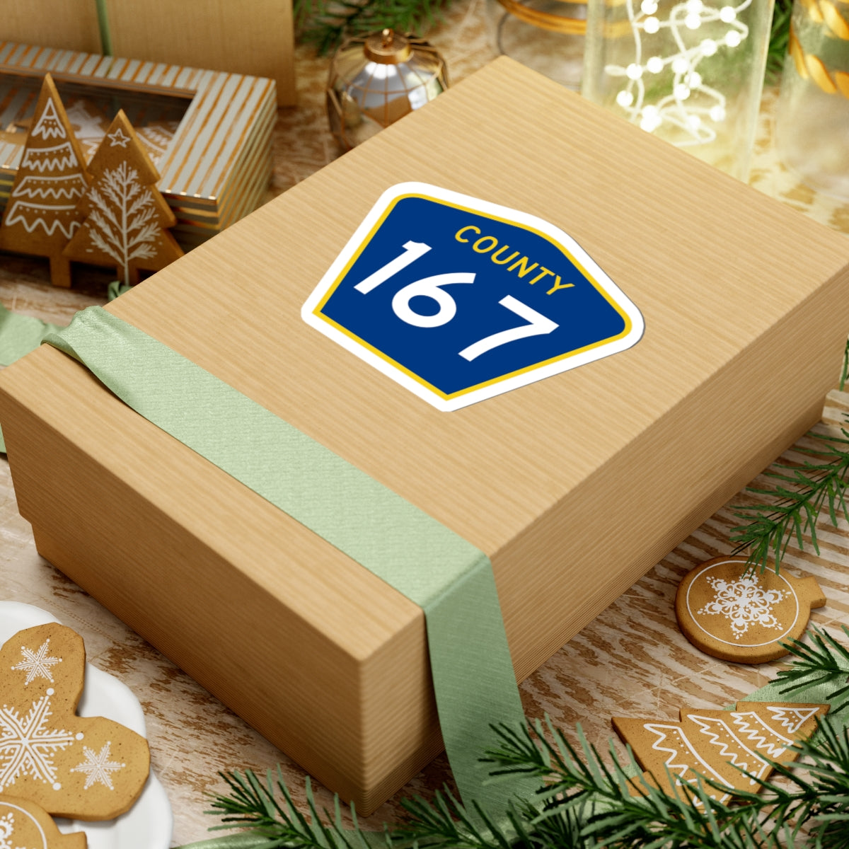 County 167 MN (Minnesota) (Road Sign) STICKER Vinyl Kiss-Cut Decal