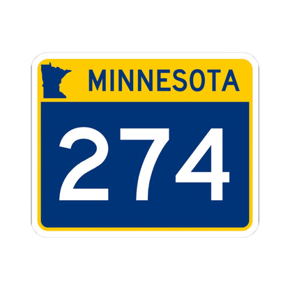 MN-274 wide (Minnesota) (Road Sign) STICKER Vinyl Kiss-Cut Decal