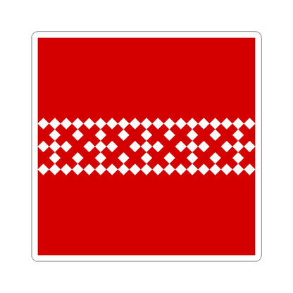 Dovzhky Khmelnytskyi Oblast flag (Ukraine) STICKER Vinyl Kiss-Cut Decal