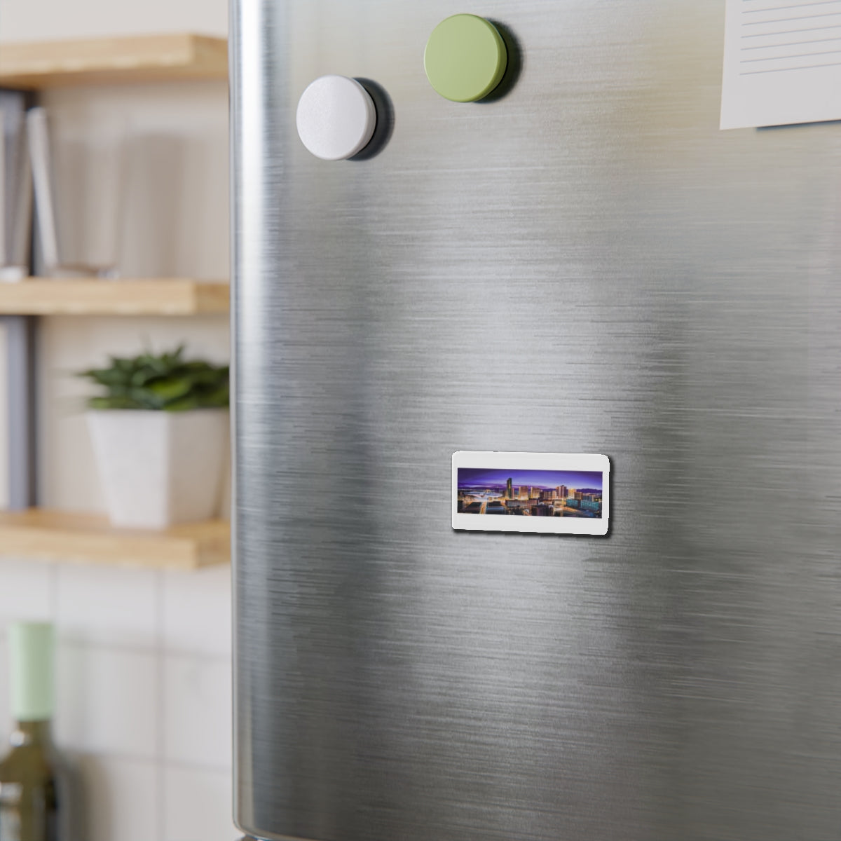 Cityscape (Magazine Illustration) Refrigerator Magnet-The Sticker Space