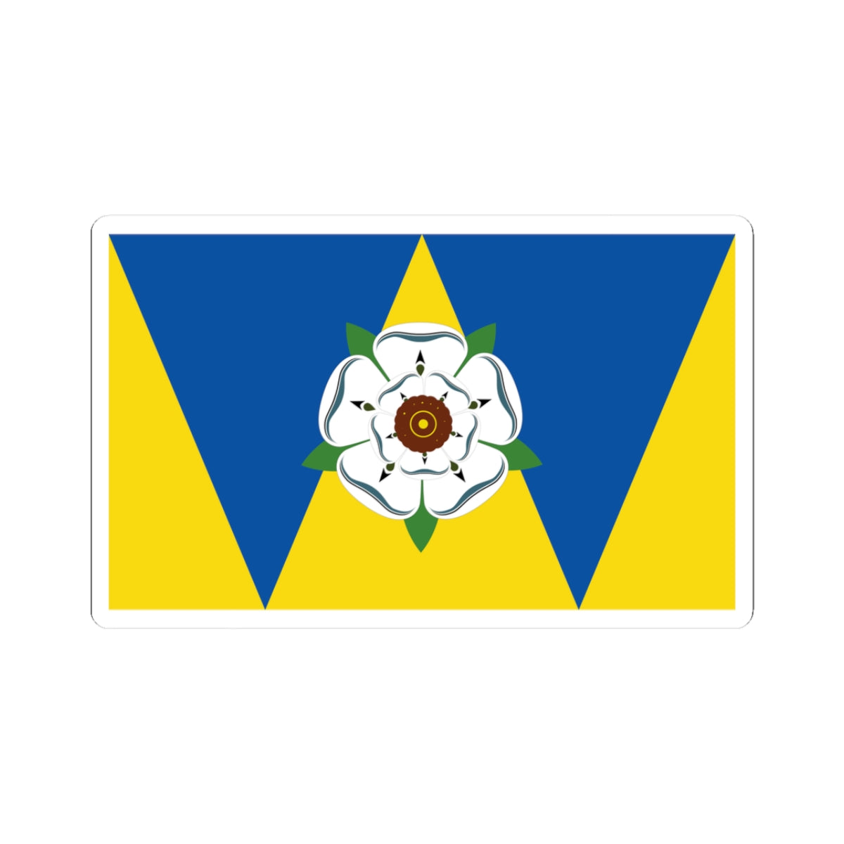 Unofficial Flag of West Yorkshire (England) STICKER Vinyl Kiss-Cut Decal