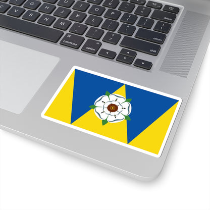 Unofficial Flag of West Yorkshire (England) STICKER Vinyl Kiss-Cut Decal