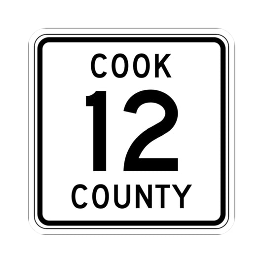 Cook County 12 MN (Minnesota) (Road Sign) STICKER Vinyl Kiss-Cut Decal