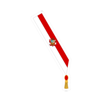 Banda presidencial del Peru (Peru) (Coat of Arms) STICKER Vinyl Kiss-Cut Decal