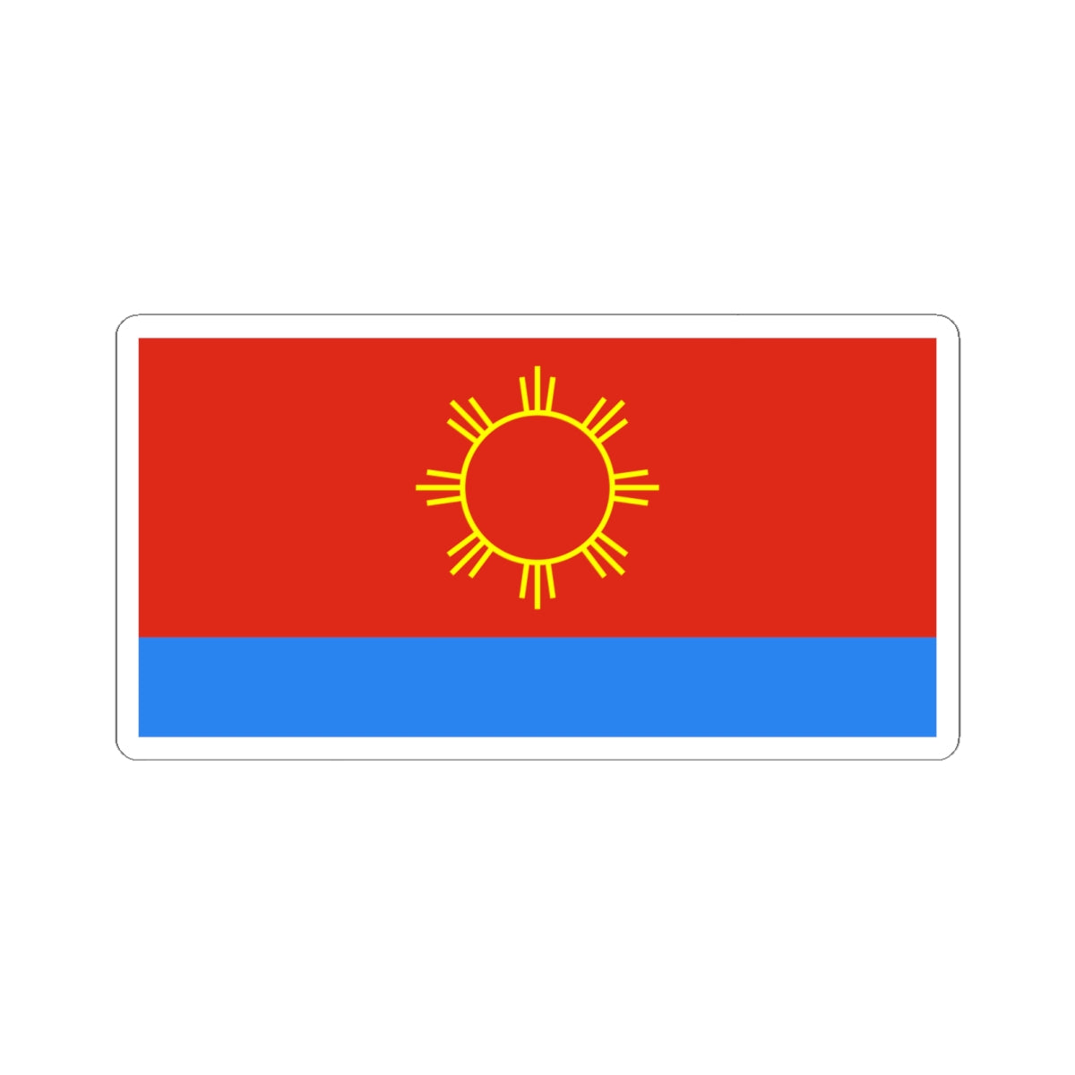 Flag of Polonne raion (Ukraine) STICKER Vinyl Kiss-Cut Decal