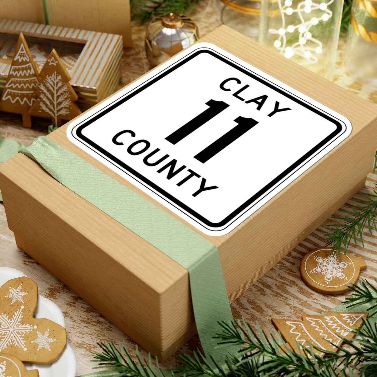 Clay County 11 MN (Minnesota) (Road Sign) STICKER Vinyl Kiss-Cut Decal
