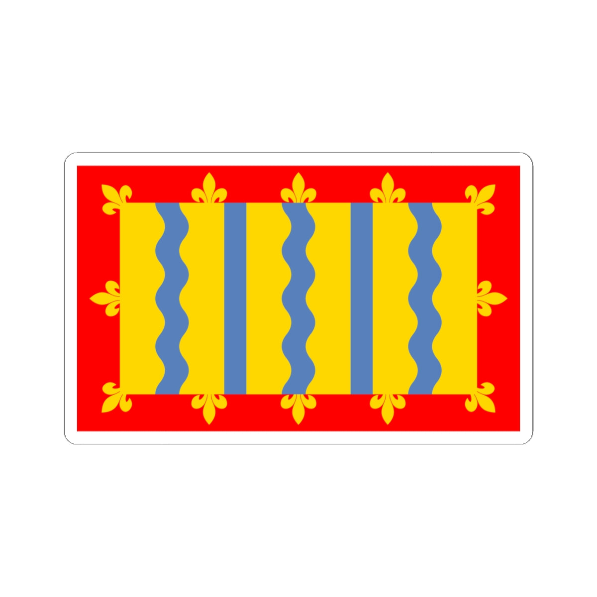 Flag of Cambridgeshire (England) STICKER Vinyl Kiss-Cut Decal
