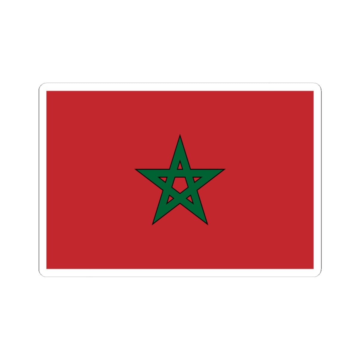 Flag of Morocco solid (Morocco) STICKER Vinyl Kiss-Cut Decal