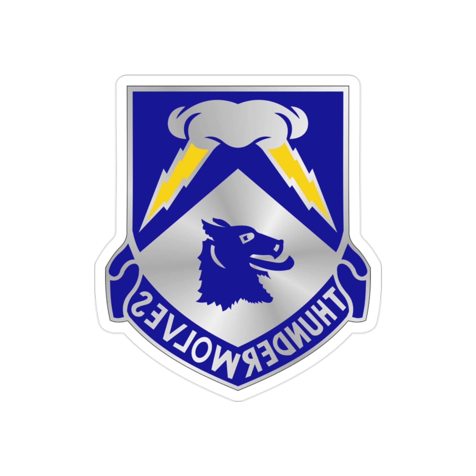 297 Cavalry Regiment (U.S. Army) REVERSE PRINT Transparent STICKER-2" × 2"-The Sticker Space