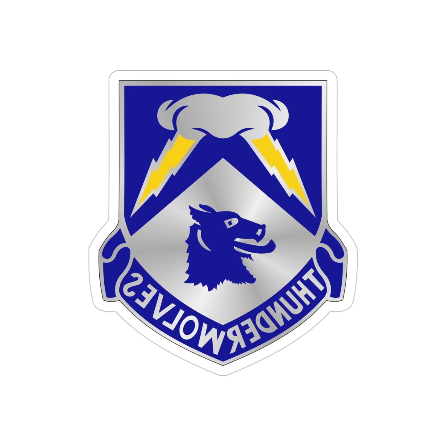 297 Cavalry Regiment (U.S. Army) REVERSE PRINT Transparent STICKER-4" × 4"-The Sticker Space