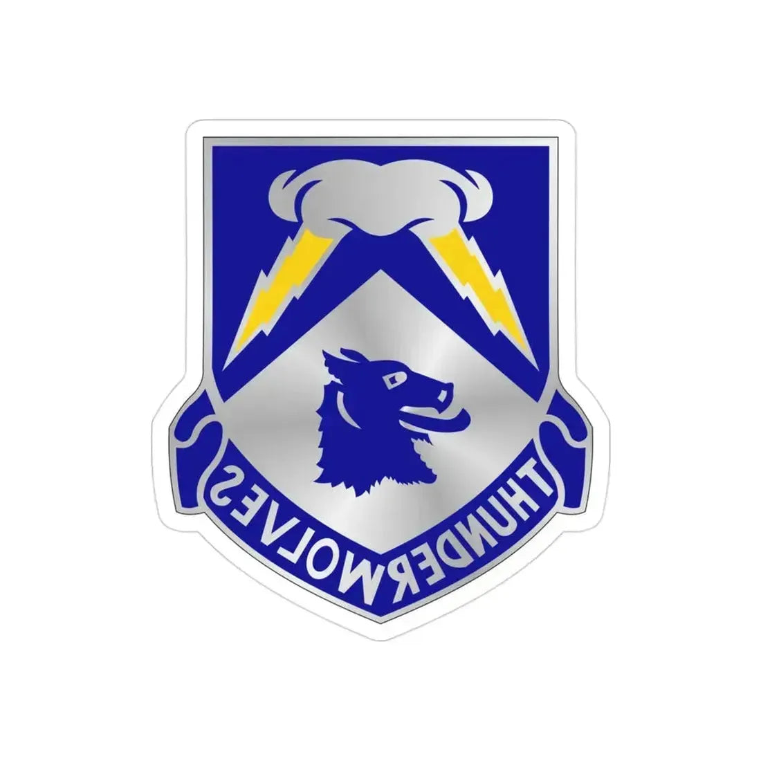 297 Cavalry Regiment (U.S. Army) REVERSE PRINT Transparent Die-Cut STICKER 3 Inch Die-Cut Transparent - The Sticker Space